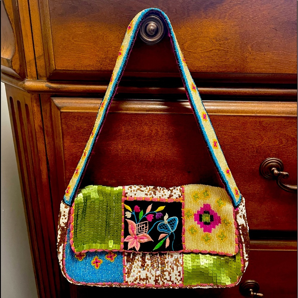 COPY - Christiana- Beaded Shoulder Purse